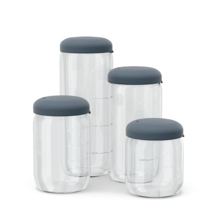 Food Storage Jar Set of 4 - Storm
