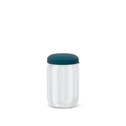 Food Storage Jar in Borosilicate Glass 17 oz - Blue Abyss