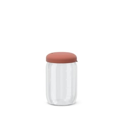 Food Storage Jar in Borosilicate Glass 17 oz - Terracotta