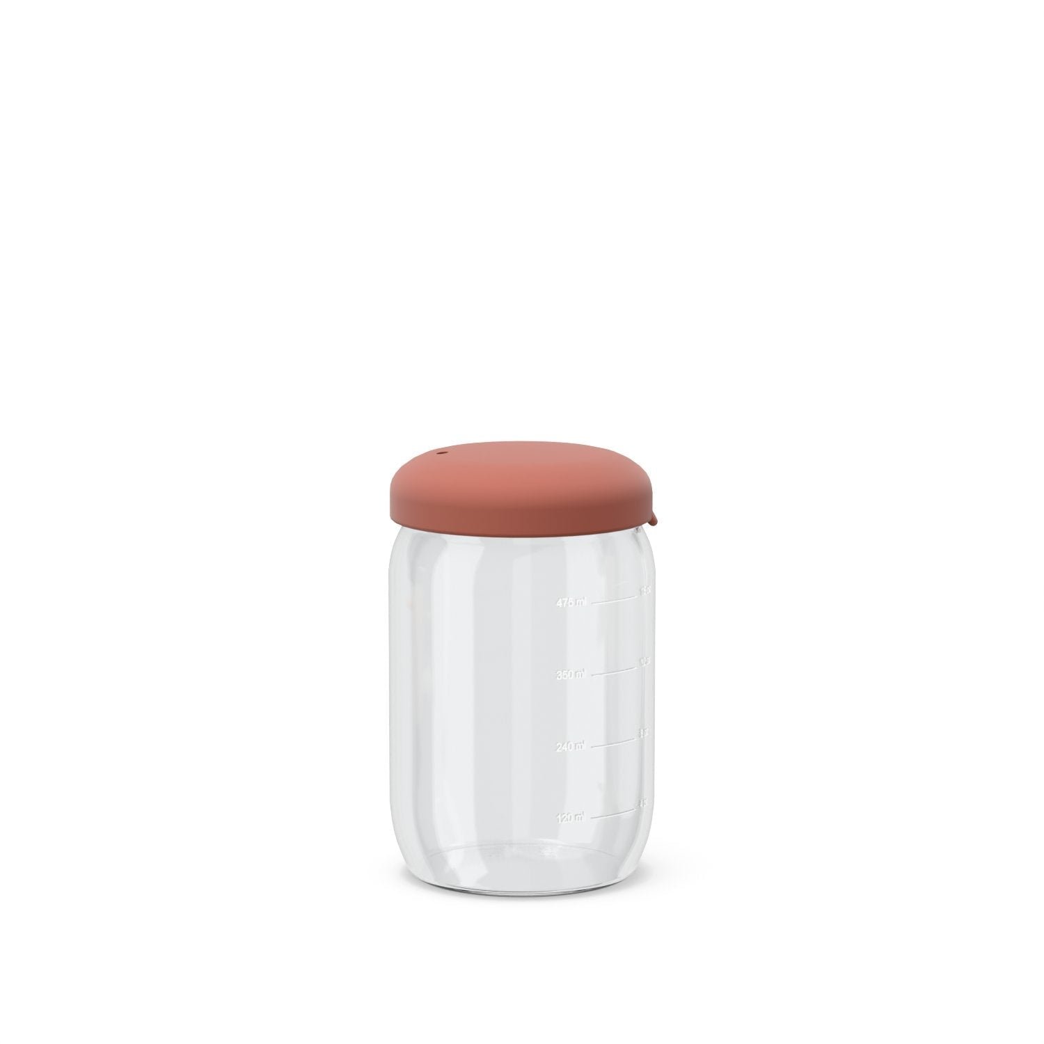 Food Storage Jar in Borosilicate Glass 17 oz - Terracotta